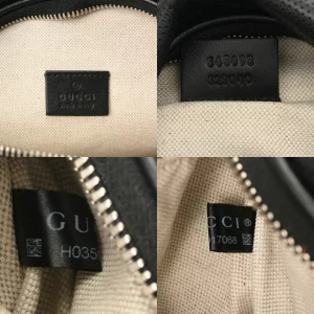 Gucci GG Embossed Belt Bag Black Leather Body - Picture 9 of 9
